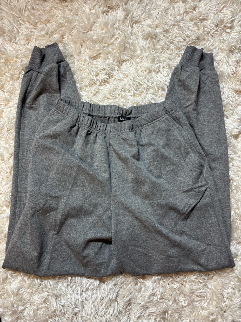 Links Lot of 3 Sweatpant Joggers Heather Gray &Navy Joggers-Small